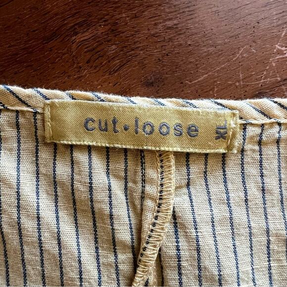 Cut Loose Linen Lagenlook Striped Shift Dress - Picture 4 of 4